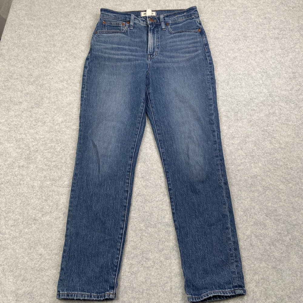 Madewell Jeans Womens 27 (29x27) Blue Perfect Vintage High Rise Straight Denim